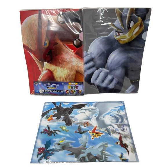 2015 Pokemon Center Fukuoka Japan and Pokken Tournament Clear File Folder Lot A4 - Picture 1 of 5